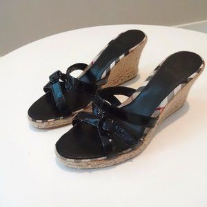 Burberry Nova Check Patent Leather Espadrilles